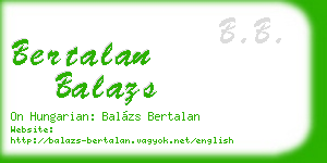 bertalan balazs business card