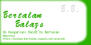 bertalan balazs business card